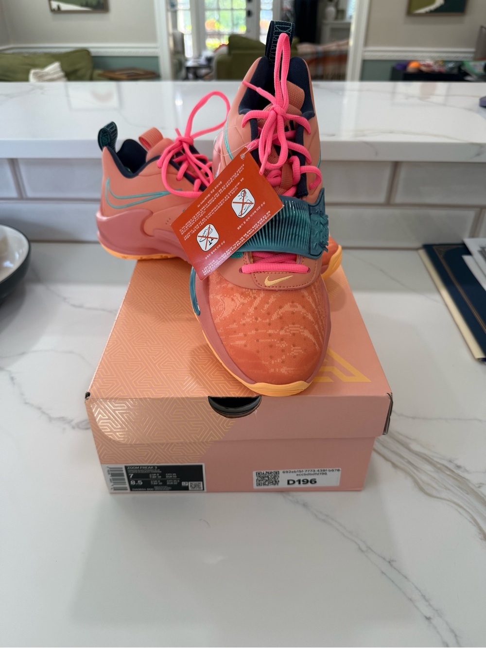 Nike Zoom Freak 3 Crimson Bliss/Thunder Blue NIB - Picture 4 of 10